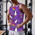 thumbnail image 5 of KLL Rainbow Lgbt Penguin Print Men's Muscle Gym Workout Stringer Tank Tops Bodybuilding Fitness T-Shirts Tank Tops Men-XX-Large, 5 of 7