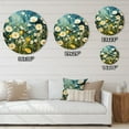 thumbnail image 5 of Designart "Blue White Buttercups Buttercup Meadow" Floral Oversized Wall Clock, 5 of 5