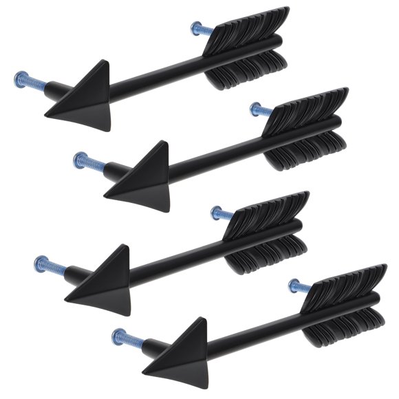 4pcs Arrow Shaped Cabinet Drawer Handles for Wardrobe Cupboards Closet Furniture