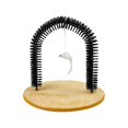 thumbnail image 3 of Cat Self Massager Cats Arch Self Groomer Scratcher Toy Brush Cat Scratching Pad, 3 of 5