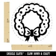 thumbnail image 2 of Christmas Wreath with Bow Self-Inking Rubber Stamp Ink Stamper - Purple Ink - Mini 1/2 Inch, 2 of 7