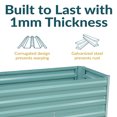 thumbnail image 2 of Sunnydaze Galvanized Rectangle Raised Garden Bed - 4' x 2' x 2' - Green, 2 of 9