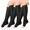 Black, variant on 3 Pairs Zipper Open Toe Copper Compression Socks for Women & Men Circulation 15-20 mmhg - Better Blood Flow, Swelling, Best Support for Medical, Running, Nursing