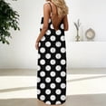 thumbnail image 2 of DHFJKG Womens Backless Maxi Dresses Casual Polka Dot Spaghetti Straps Loose Fit Scoop Neck Beach Sundress Trendy Dresses, 2 of 4