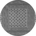 thumbnail image 1 of Ahgly Company Indoor Round Southwestern Gray Country Area Rugs, 4' Round, 1 of 1