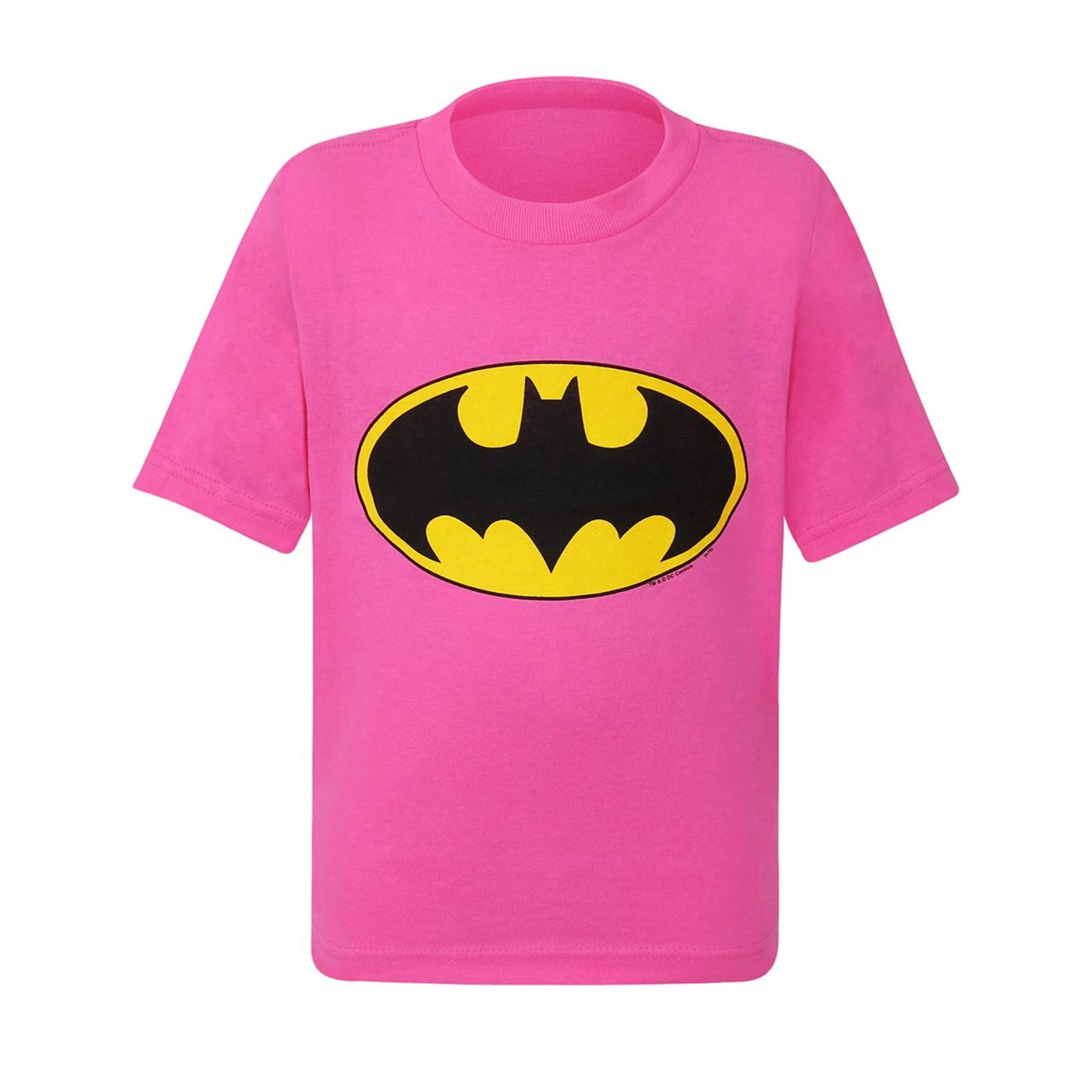 Batman Kids Pink Symbol T-Shirt-Size 7 