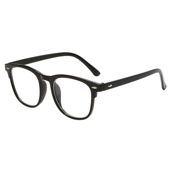Xinwanna Blue Light Blocking Glasses Unisex Clear View Strong Hinge Smooth Transparent with Brim Eye Protection Clear Bluelight Glasses Spectacles (Black)