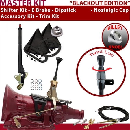 American Shifter  PG Shifter Kit Black 6 in. E Brake Cable Trim Kit Dipstick for ECA71