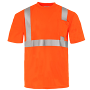 JORESTECH Hi-Vis Short-Sleeved Work Safety T-Shirt, TS-07 (Orange, L)