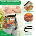 thumbnail image 4 of Yayeee Waist Apron with Pockets for Cooking Waterproof Half Server Aprons, Purple Floral Tomatoes, 4 of 7