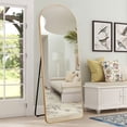 thumbnail image 6 of Gold Arch Arch Full Length Mirror 71"x24" Round Corner ,Aluminum Alloy, 6 of 7