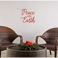 thumbnail image 4 of Peace on Earth Vinyl Lettering Sticker Christmas Wall Decals Quote, 12x12-Inch Cherry Red, 4 of 6