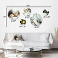 thumbnail image 4 of Designart "Grey-Toned Geode Waves III" Modern Waves Metal Wall Art Set of 5 Piece, 4 of 5