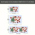 thumbnail image 2 of putnchl Christmas Kitchen Anti-slip Mat Carpet Flannel Doormat Two-piece Set, 2 of 4
