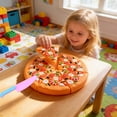 thumbnail image 2 of Pizza Cutting Role Play Toys,Simulation Kitchen Food Toys,Pizza Slice Toys,Early Learning Educational Toys,Fine Motor Skills Development Toys,Safe Portable Play Toys,Kids Cognitive Gift Toys, 2 of 6