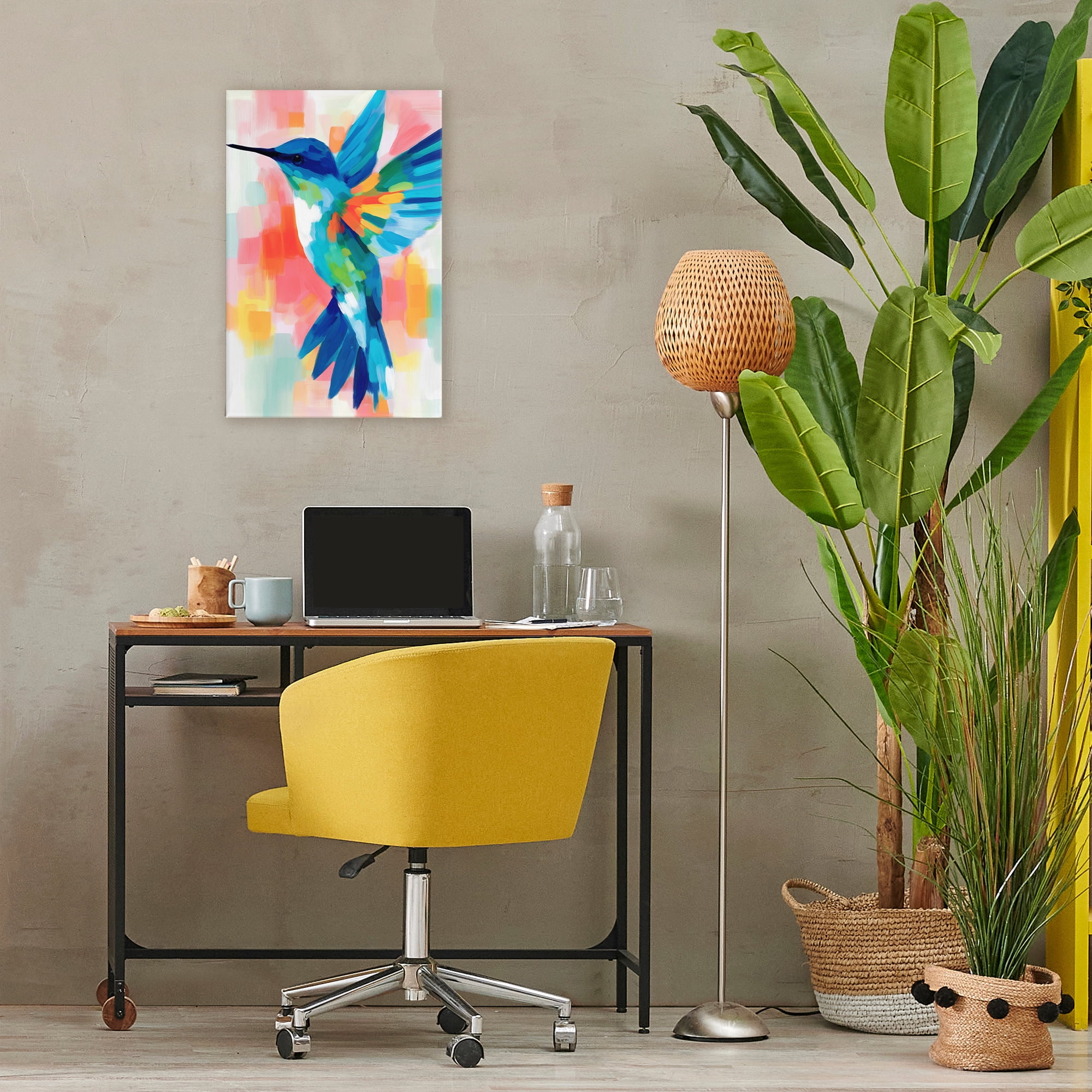 Stupell Industries Blue Hummingbird in Flight Canvas Wall Art, design by Chromatic Storm Studio
