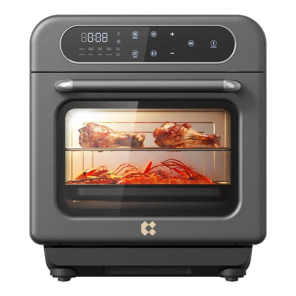 Horno de vapor CIARRA para encimera de 12 litros con freidora 8 en 1, color gris