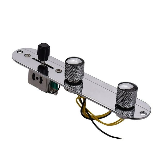 Tele Guitar TL Control Plate Panel & Knobs Reemplazo para Tele Style Guitar Silver Abanopi Placa de control