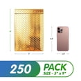 thumbnail image 2 of Gold Metallic Bubble Mailers, Opaque Padded Self-Seal, 250 Count, 5 x 9 in, 2 of 8