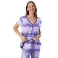 thumbnail image 4 of Layla Women's Sleepwear 2-Piece Knit Short Sleeve Top and Pant Pajama Set, Sizes XS-4X, 4 of 6