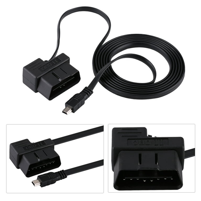 Mgaxyff OBD-II USB Cable,180cm Car OBD-II OBD2 EOBD 16pin Diagnostic  Extension Adapter to Mini USB Cable,OBD2 USB Cable 