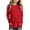 Red, variant on WOYY Big Girls Long Sleeve T Shirt Solid Casual T-Shirt with Side Pocket, Sizes 7-8