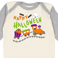 thumbnail image 4 of Inktastic Happy Halloween- train with pumpkins, bats, cat,and ghost Boys or Girls Long Sleeve Baby Bodysuit, 4 of 5