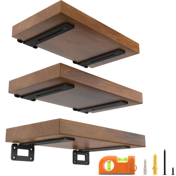 Soportes de estantería LEOPO de 8 pulgadas, 6 unidades, calados en T, para estantería flotante