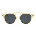 thumbnail image 3 of OWL Womens Round Sunglasses Gold Frame Bridgeless Ladies Sun Glasses, 3 of 4