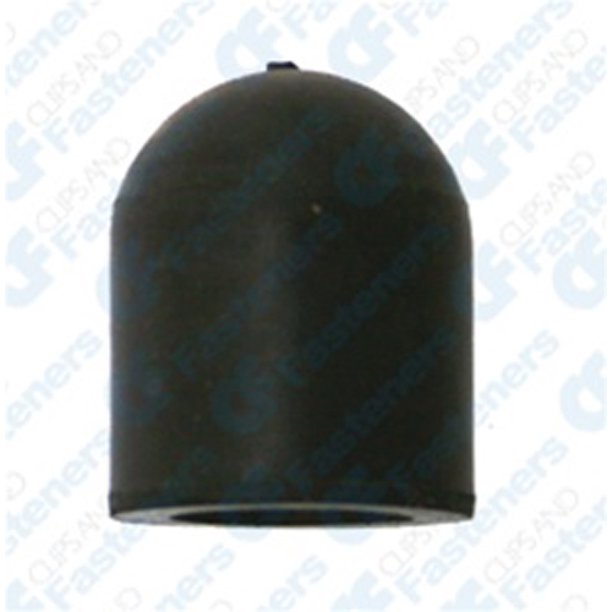 10 Rubber Vacuum Caps Black For 1/2" Diameter