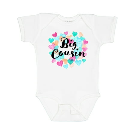 

Inktastic Big Cousin Hearts Gift Baby Boy or Baby Girl Bodysuit