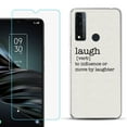 thumbnail image 1 of Slim-Fit Fashion Phone Case for TCL 20 XE, with Tempered Glass Screen Protector, by OneToughShield ® - Dictionary/Laugh, 1 of 3