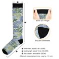 thumbnail image 3 of FORMRS Womens Knee High Socks Casual Long Thick Travel Daily Wear, 2 Pairs, Vibrant Hydrangeas Pattern, 3 of 6