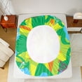 thumbnail image 5 of jejeloiu Watercolor Tie-Dye Queen Sheet Sets,Vintage Flowers Floral Bed Set For Teens 4-Piece, 5 of 7