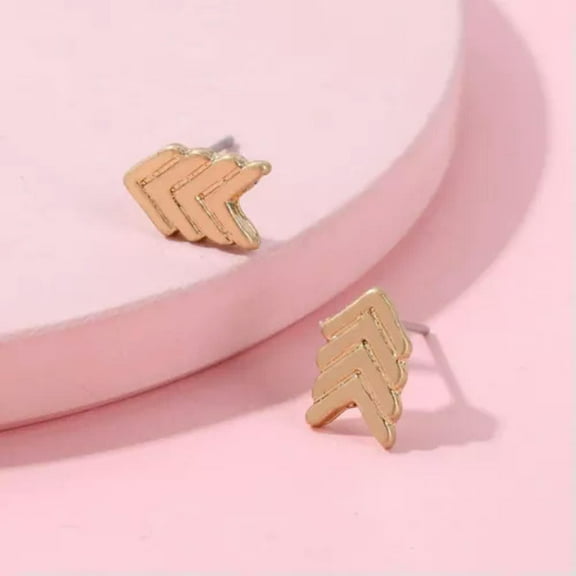 Mini Chevron Arrowhead Stud Earrings Gold Silver Plated Arrow Stud Women Jewelry