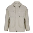 thumbnail image 3 of Mens Windbreaker Jackets Unisex Fashion Long Sleeves Hooded Solid Zipper Cardigan Outdoor Workwear Trench Coat Windbreaker Front-Zip Jacket Khaki XL, 3 of 6