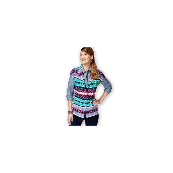 American Living Womens Fair-Isle-Print Sweater Vest, Blue, XX-Large