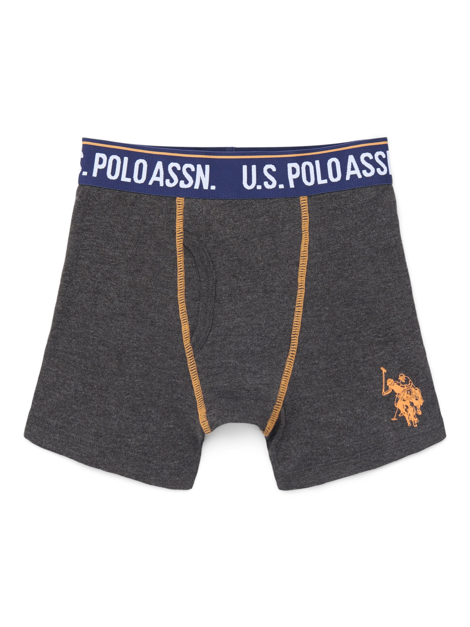 U.S. Polo Assn. Boys Cotton Tagless Underwear Boxer Briefs, 5- Pack, Sizes (S-XXL)