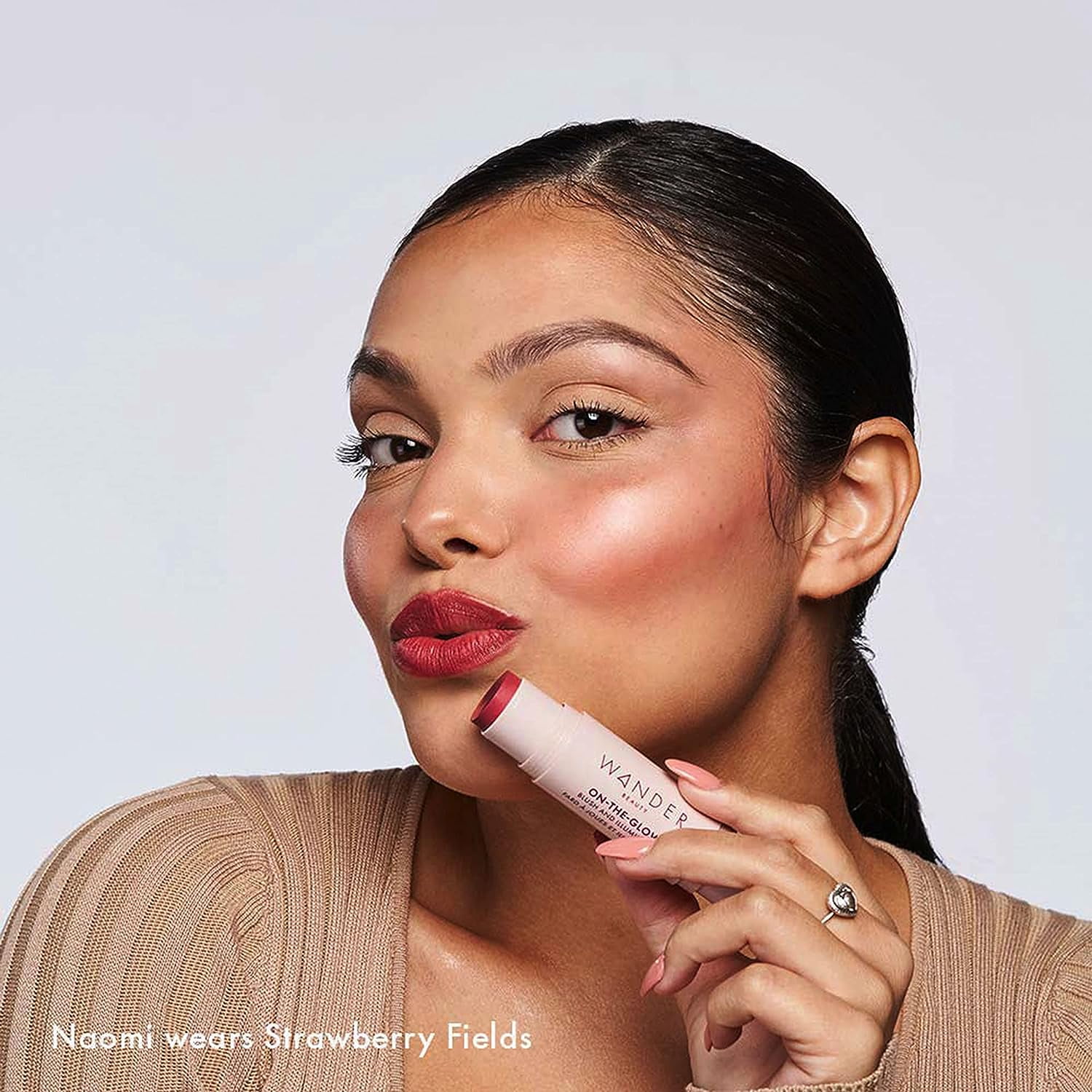 Wander Beauty On-the-glow Blush And Illuminator - Strawberry Fields-Nude Glow
