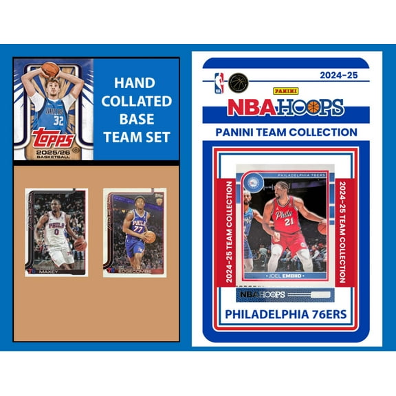 2025-26 2026 Topps Philadelphia 76ers Team Set Edgecombe 2024 Hoops