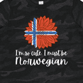 thumbnail image 4 of Inktastic I'm So Cute, I Must Be Norwegian Sunflower Norway Flag Boys or Girls Toddler T-Shirt, 4 of 5