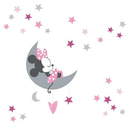 Disney Baby Minnie Mouse Pink/Gray Celestial Wall Decals by Lambs & (Best Leg Of Lamb Deals)