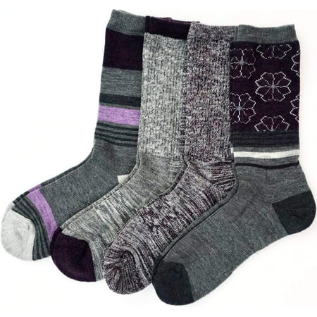Kirkland Signature Ladies' Trail Socks Merino Wool, 4 Pairs,