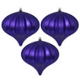 thumbnail image 4 of Vickerman 5.7" Purple Matte Onion Christmas Ornament, UV treated, Set of 3, 4 of 8
