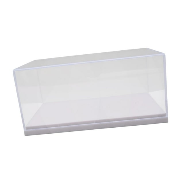 Bunblic 1:43 Diecast Toy Cars Showcase Display Stand, Countertop Stackable Table Decorative Acrylic Clear Display Case for Dolls Toys White