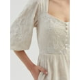thumbnail image 5 of Embroidered Sweetheart Neck Tiered Maxi Dress with a Puff Sleeves, 5 of 5