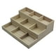 thumbnail image 3 of Organizador de maquillaje de madera 9 Rejilla Organizador de cajones de madera de 3 niveles con rejillas Misceláneas Estuche de escritorio cosmético, 3 of 9