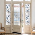 thumbnail image 2 of Blue Spring Floral Window Privacy Film, Watercolor Summer Flowers Abstract Static Cling UV Sun Blocking Heat Control Window Tint, Non-Adhesive One Way Windows Privacy Cover 17.7''x78.7'', 2 of 7