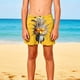 thumbnail image 1 of Pantalones cortos de playa para niños y niñas, de color liso, con estampado bonito, transpirables y con bolsillos, para verano, 1 of 9