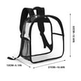 thumbnail image 3 of HengDidi Stadium Approved Clear Transparent Backpack - Lightweight PVC Mini Bag for Concerts, Festivals, Sports & Campus Events - Multi-Pocket Design for Women, Men & Youngsters (32x27x13cm), 3 of 4